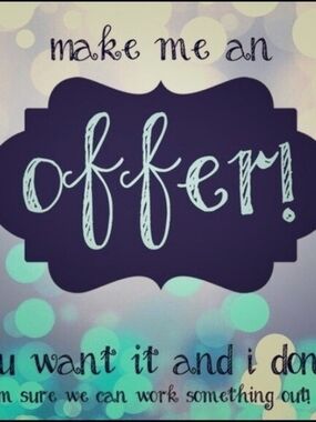 Make Me an Offer Graphic Print - Navy & Teal